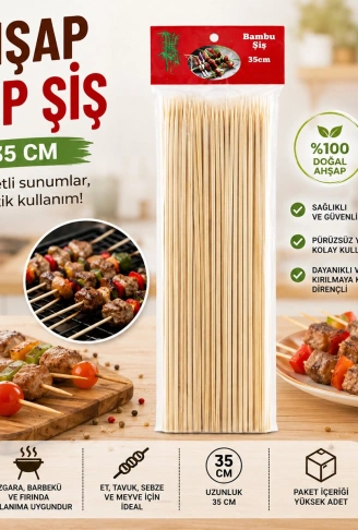 AHŞAP ÇÖP ŞİŞ 35CM 46PCS (4940)