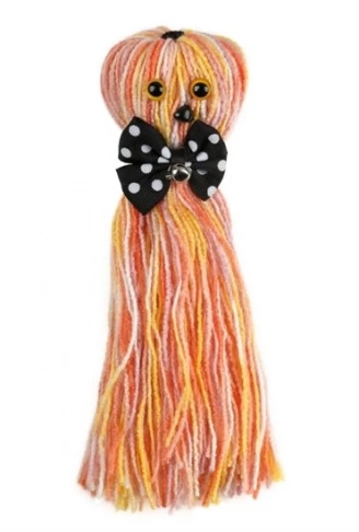 Ahtapot Şekilli Zilli Ve İpli Rengarenk Püsküllü Sevimli Kedi Oyuncağı (4940)