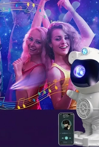 Akıllı Astronot Projeksiyon Gece Aydınlatma &amp; Bluetooth Hoparlör (4940)