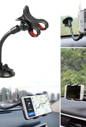 Akrobat Cama Sabitlenen Güçlü Vakumlu 360 Derece Dönen Tüm Modellere Uyan Oto Telefon Tutucu (4940)