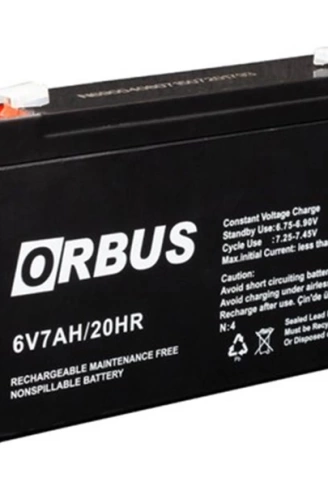 AKÜ 6 VOLT 7 AMPER ORBUS (150 X 30 X 94 MM) (4940)
