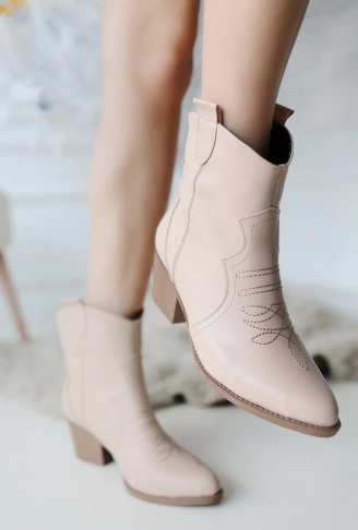 Akver Nude Cilt Topuklu Bot