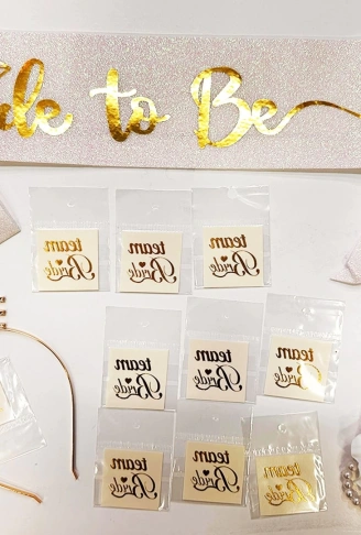 Altın Renk Bride Partisi Taç Kuşak Dövme Bileklik Seti Full 13 Parça (4940)