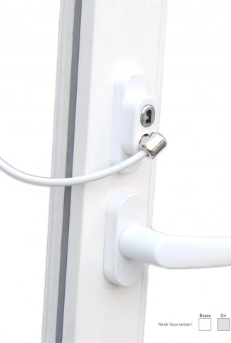 Anahtarlı Halatlı Pvc Kapı Pencere Emniyet Kilidi (4940)