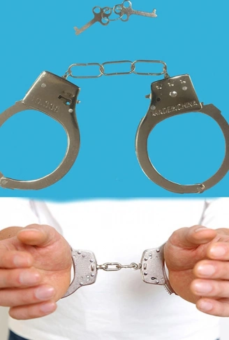 Anahtarlı Oyuncak Metal Kelepçe Polis Kelepçesi (4940)