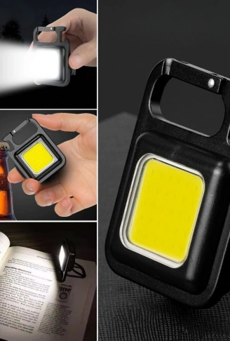 Anahtarlıklı, Açacaklı,Güçlü Mıknatıslı 3 Farklı Led Modlu Mini Boy Asılabilen Led Kamp Aydınlatması,El Feneri (4940)