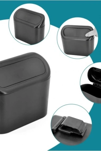 Araba Çöp Kutusu Kapaklı Organizer Siyah (4940)