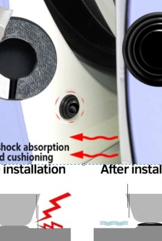 Araba Kapı Ses ve Darbe Emici Pad 10 Adet Siyah (4940)