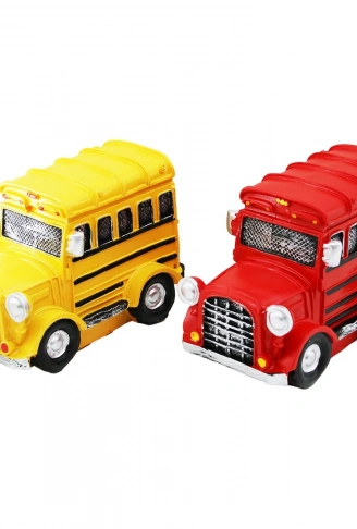 ARABA VİNTAGE DEKORATİF BİBLO - KUMBARA RENKLİ 17.5X6.5X11.5CM REÇİNE (4940)