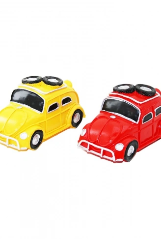 ARABA VİNTAGE DEKORATİF BİBLO - KUMBARA RENKLİ 9X16CM REÇİNE (4940)