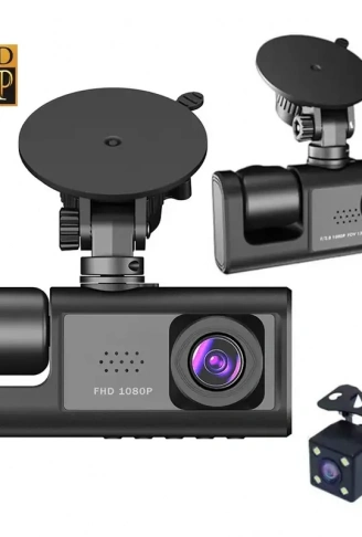 Araç Araba Kamerasi Black Box Traffic Recorder  3 Kameralı (4940)