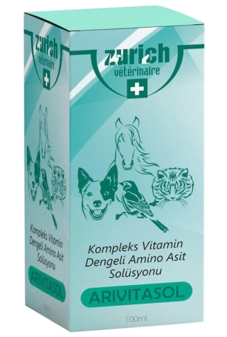 Arivitasol Evcil Hayvanlar İçin Kompleks Vitamin Ve Dengeli Aminoasit Solüsyonu 100 ml