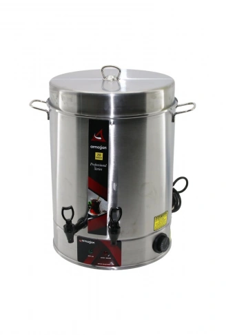 ARMAĞAN 250 BARDAK ÇAY OTOMATI ELEKTRİKLİ SEMAVER ÇAY MAKİNESİ ÇİFT MUSLUK 2500W (4940)