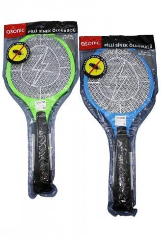 ASONİC AS-A22  PİLLİ   RAKET MODELİ  SİNEK ÖLDÜRÜCÜ CIZ  2000V   3 ÖRGÜ TASARIM   21X50CM (4940)