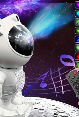 Astronot Gece Lambası Projektör Bluetooth Hoparlör Uzaktan Kumandalı (4940)