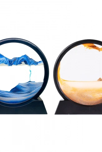 ASTRONOT KÜÇÜK - 7 inç  SULU CAM KUM SAATİ AYNA MODELİ (4940)