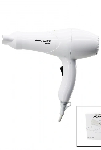 AWOX ALİZE  BEYAZ  SAÇ KURUTMA - FÖN MAKİNESİ  + DAR ŞEKİLLENDİRİCİ BAŞLIK   2 KADEME ISI AYARI   1200W (4940)