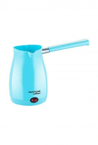 AWOX CAFFEEN  MAVİ  ELEKTRİKLİ CEZVE  TÜRK KAHVESİ  MAKİNESİ  PLASTİK   ÇİFT AĞIZ   0.4LT - 5 FİNCAN   1000W (4940)
