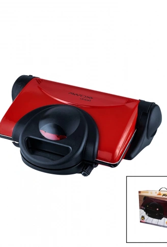 AWOX ORİON  KIRMIZI   8 DİLİM  ELEKTRİKLİ  TEFLON TOST MAKİNESİ  -  180° IZGARA   6 KADEME ISI AYARI   1800W (4940)