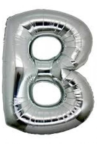 B Harf Folyo Balon Gümüş Renk  40 inç (4940)