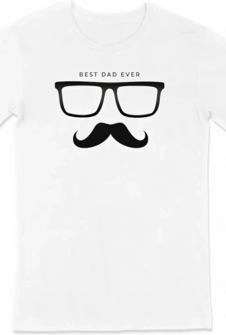 Babalar Günü Hediye Baba Temalı Baskılı Oversize Bisiklet Yaka T-shirt - Beyaz