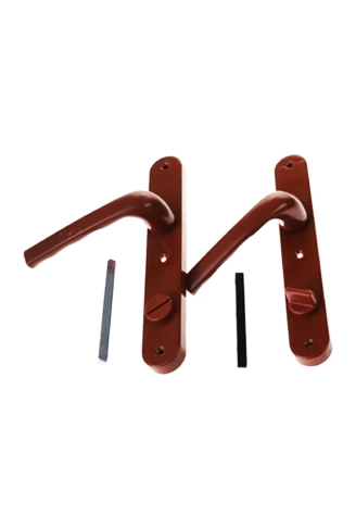 BANYO-WC - KİLİTLİ KAHVE RENGİ PVC KAPI KOLU (4940)