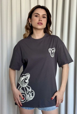 Baskılı ayıcıklı tişört