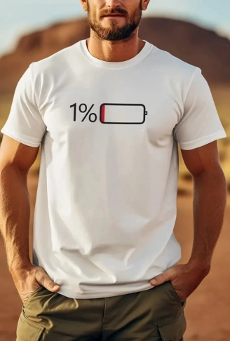 Baskılı Oversize Bisiklet Yaka T-shirt - Beyaz