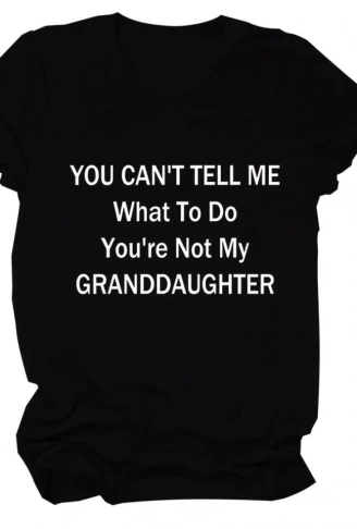 Baskılı Oversize Bisiklet Yaka T-shirt - Siyah