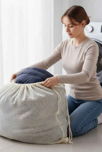 Battal Boy 120x150 cm Mont ve perde Yıkama Filesi–Extra Büyük, Dayanıklı, Nefes Alabilir Çamaşır Koruma Torbası (4940)