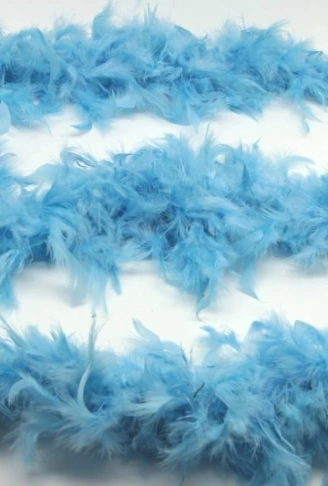 Bebek Mavisi Kabarık Tüylü Otriş Boa Dekorasyon Tüy 180 cm (4940)