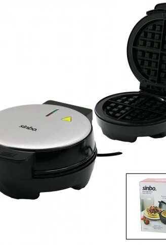 BELÇİKA WAFFLE MAKİNESİ ELEKTRİKLİ 4 WAFFLE - YAPIŞMAZ DÖKÜM PLAKA PASLANMAZ ÇELİK ÜST KAPLAMA SSM-2591 (4940)
