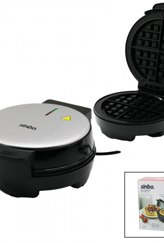 BELÇİKA WAFFLE MAKİNESİ ELEKTRİKLİ 4 WAFFLE - YAPIŞMAZ DÖKÜM PLAKA PASLANMAZ ÇELİK ÜST KAPLAMA SSM-2591 (4940)