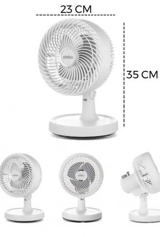 BEYAZ 12 INC EV - OFİS KOMPAKT - SESSİZ - İKİ KADEME MASAÜSTÜ VANTİLATÖR SF-7703 (4940)