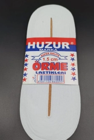 BEYAZ - 1.5CM PAÇA LASTİK YASSI GNİŞ 10MT. (4940)