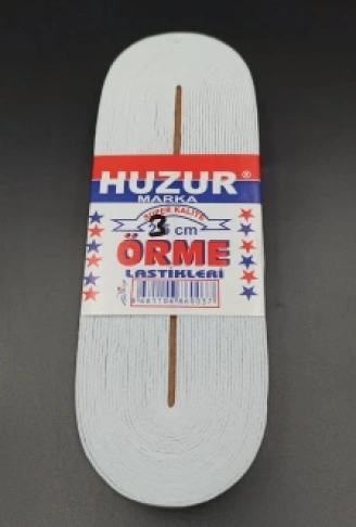 BEYAZ - 3CM PAÇA LASTİK YASSI GENİŞ 10MT. (4940)
