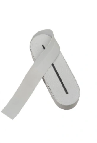 BEYAZ - 4CM PAÇA LASTİK YASSI GENİŞ 10MT (4940)