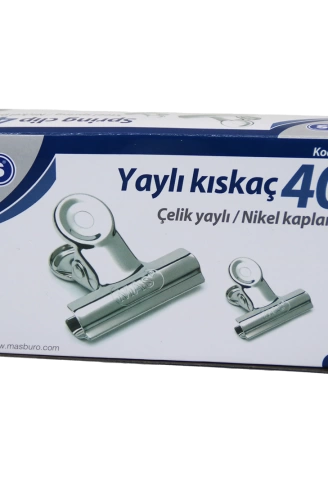 BEYAZ METAL KISKAÇ 40 MM 24 PARÇA  YAYLI CİLT KISKAÇI (4940)
