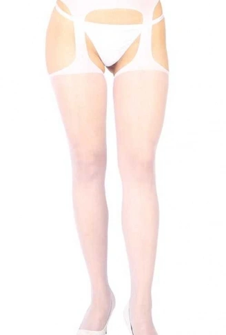 Beyaz Özel Bölgesi Açık Fantazi Külotlu Çorap TM1054