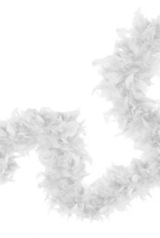 Beyaz Renk Kabarık Tüylü Otriş Boa Dekorasyon Tüy 180 CM (4940)