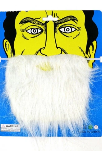 Beyaz Renk Takma Sakal Bıyık Takımı - İthal (4940)