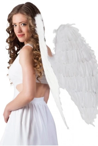 Beyaz Renkli Büyük Boy Melek Kanadı 55x80 cm (4940)