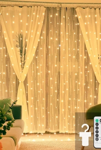 BEYAZ USB  3X3 MT - 200 LED PERİ LED DEKOR LAMBA (4940)