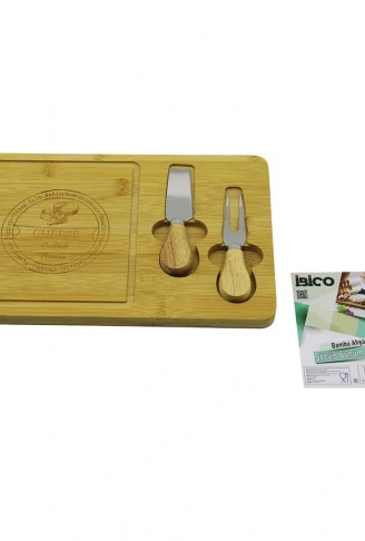 BIÇAK SAĞ AHŞAP BAMBU KAHVALTI PEYNİR SUNUM PANO 2PEYNİR BIÇAK=AHŞAP SAPLI19X29X1.5CM (4940)