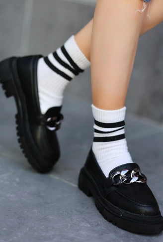 Biga Siyah Cilt  Ayakkabı