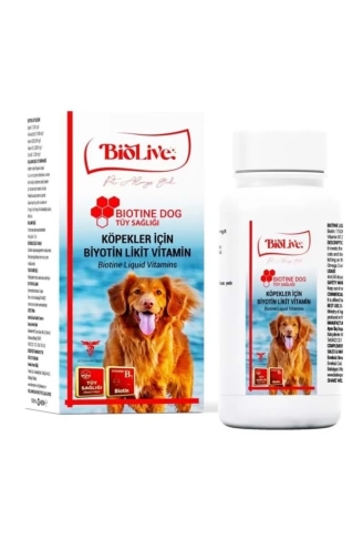 Biolive Biotin Köpekler İçin Tüy Döküm Önleyici Sıvı Vitamin 100ml