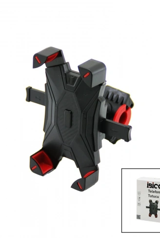 BİSİKLET - MOTORSİKLET - BEBEK ARABASI TELEFON TUTUCU - TUTACAK ABS PLS. 360° - BOYUT AYARLI (4940)