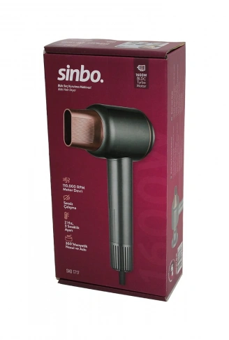 BLDC TURBO MOTOR TOKMAK MODEL SAÇ KURUTMA MAKİNESİ 1600W 2-KDM.HIZ 3-KDM.SICAKLIK YAPIŞKANLI ASKI SHD-1717 (4940)