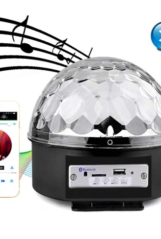 Bluetooth Sd Aux Usb Led Disko Lamba Topu Speaker (4940)