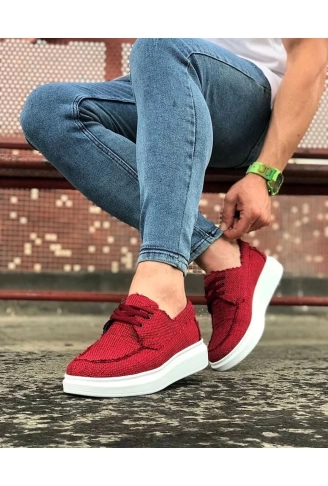 Bordo Erkek Günlük Ayakkabı